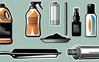 Various household items like vinegar