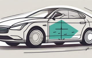 A car with a signed contract behind it