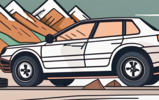 A car with visible signs of small dents and chips on its surface