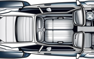 A cross-section of a car