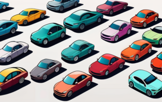 Various cars in different colors