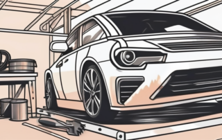 A car undergoing a hardening process