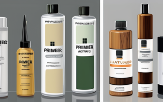 Various types of primers (grundierungen) including oil-based