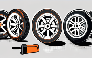 Various types of car rims being cleaned with different cleaning tools and solutions