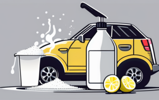 Various homemade ingredients like a lemon