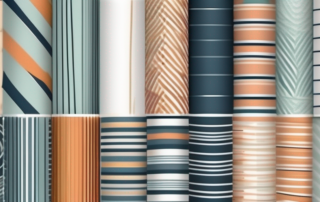 Various types of paper roll covers in different colors