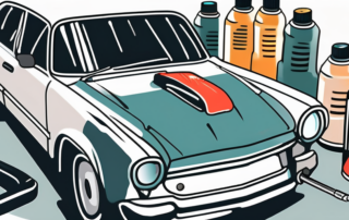 A variety of car paint and detailing tools