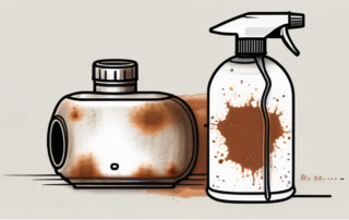 A rusted object on one side