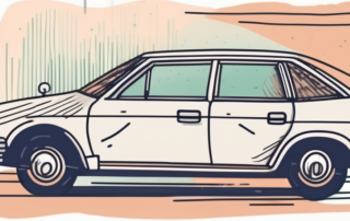 A used car with a cancellation sign overlaying it