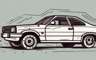 A car's clutch system showing signs of wear and tear