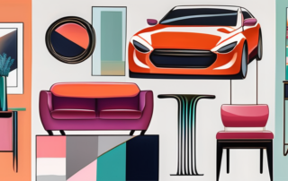 Various objects like a furniture piece