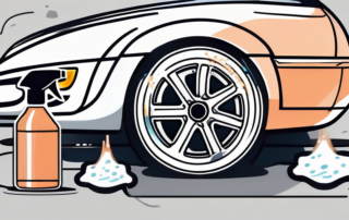 Homemade wheel cleaner ingredients like a spray bottle