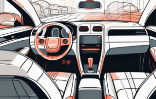 The interior of a car