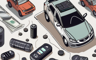 Various car electronic parts like a radio