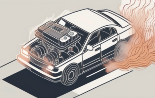 An overheated car engine with smoke coming out