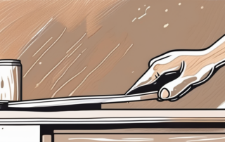 A piece of wooden furniture being sanded down