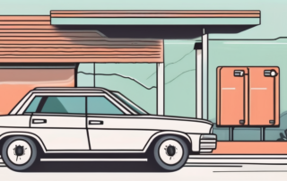 A car with an open hood