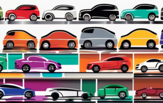 Various cars in different colors