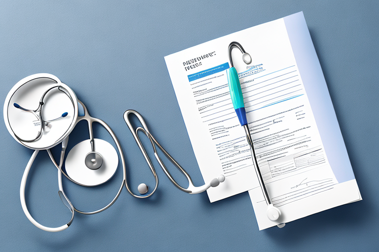Stethoscope auf Gesundheitsdokumenten symbolisiert Bedeutung gründlicher Bewertung bei Wahl privater Krankenversicherung.