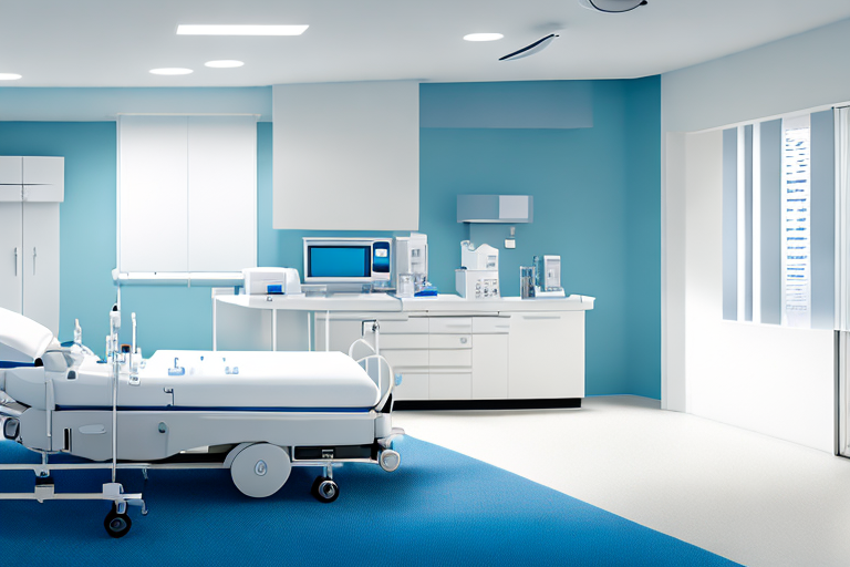 Krankenhauszimmer mit moderner Ausstattung vermittelt Sicherheit und finanzielle Absicherung.