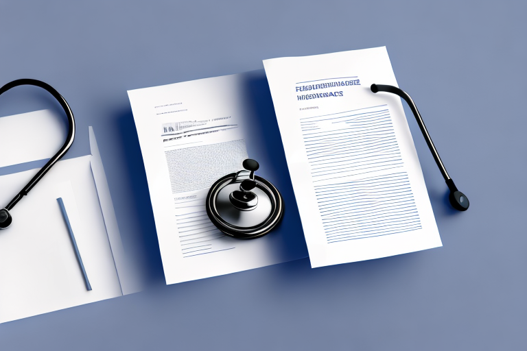 Stethoskop auf Gesundheitsversicherungsdokumenten symbolisiert Bewertung privater Krankenversicherungen