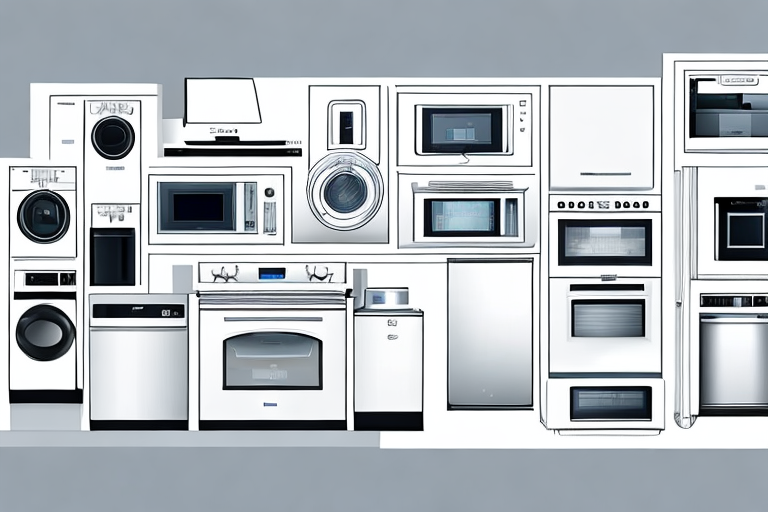 Moderne energieeffiziente Geraete und smarte Geraete in einem nachhaltigen Zuhause.