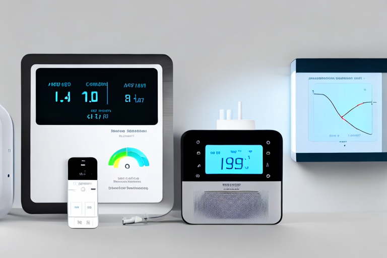 Smart Home Energieueberwachungssystem mit digitalem Interface, Echtzeit-Stromverbrauch, umweltfreundliche Geraete, energiesparende Beleuchtung.