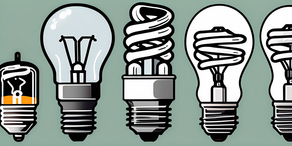 Nahaufnahme verschiedener energiesparender Gluehbirnen zum Vergleich von Stromtarifen fuer kosteneffiziente und energieeffiziente Optionen.