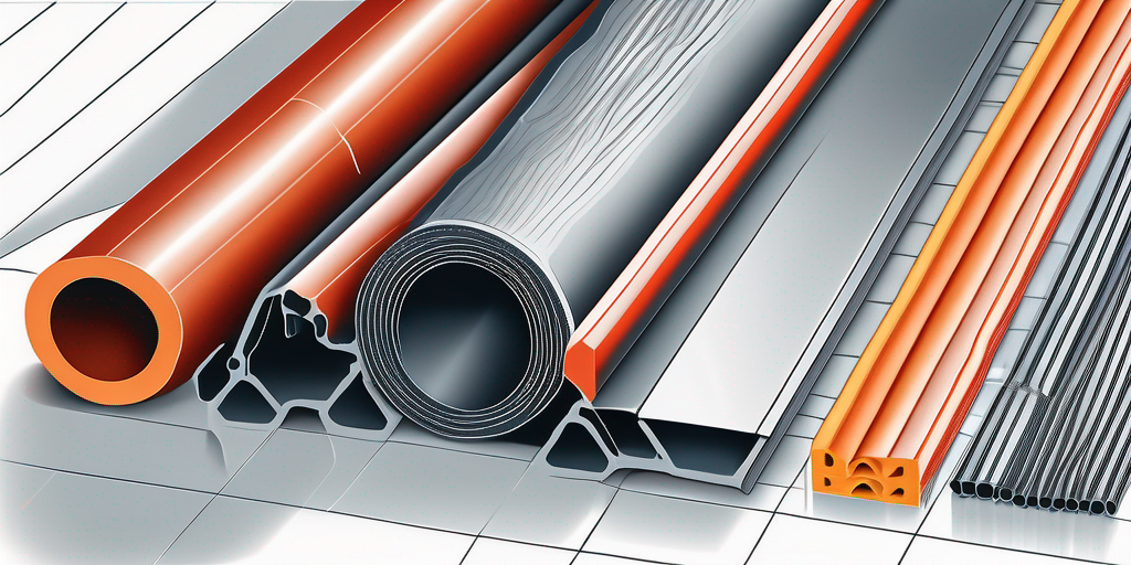 Nahaufnahme moderner Werkzeuge und hochwertiger Daemmstoffe fuer die Installation von Fussbodenheizungssystemen, professionelle und sorgfaeltige Umsetzung fuer optimale Heizloesungen.