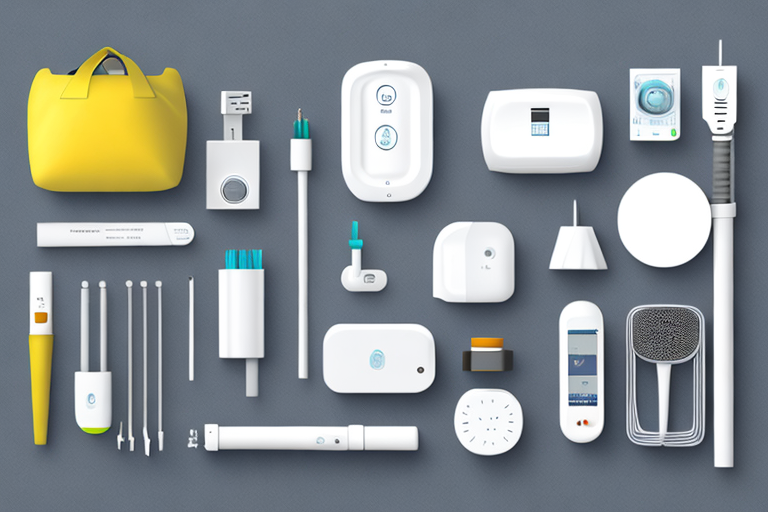 energiesparende Haushaltsgeraete und umweltfreundliche Gadgets auf einem Tisch zur Reduzierung des Stromverbrauchs