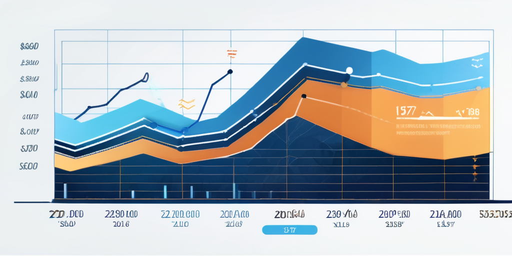 Dynamische Grafiken und Diagramme zeigen Strompreisentwicklung ueber Zeit mit Symbolen fuer Innovationen in Energieproduktion und -management.