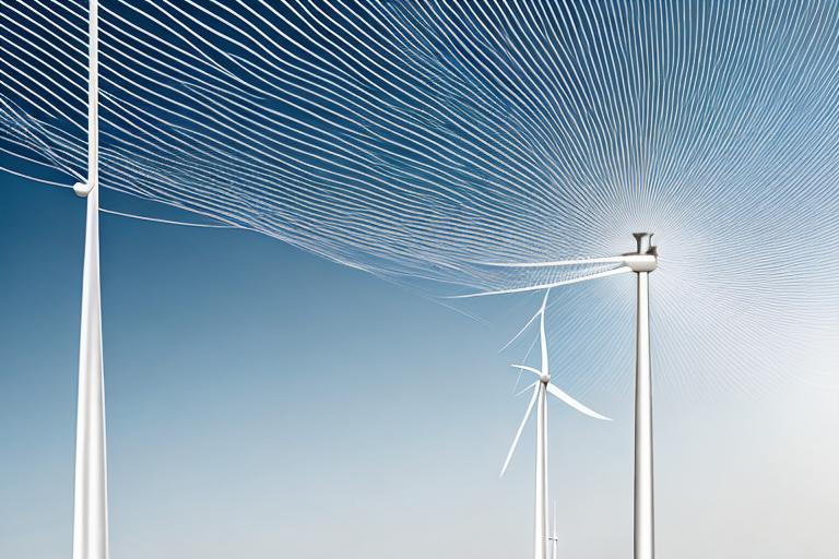 moderner graph mit schwankenden energiepreisen, windturbinen und solarpanels im hintergrund