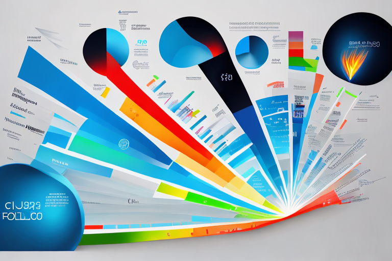 Schwankende Energiepreise mit lebhafter Grafik und Symbolen fuer Oel, Gas und Elektrizitaet