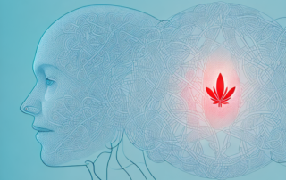 A human body silhouette filled with various symbols of health and wellness