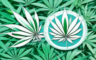 A cannabis plant with a radiant