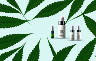 Various cbd-infused cosmetic products like creams