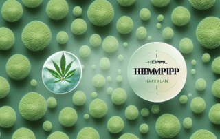 Hemp capsules surrounded by a soothing aura