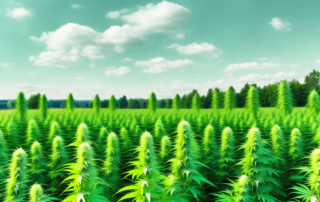 A lush hemp farm in germany