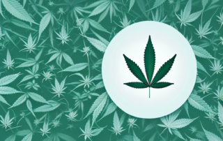 A cannabis plant in a serene environment