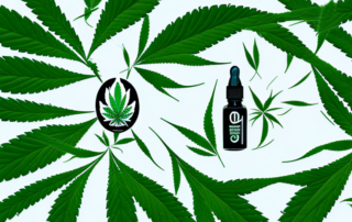 A cbd oil bottle with a dropper