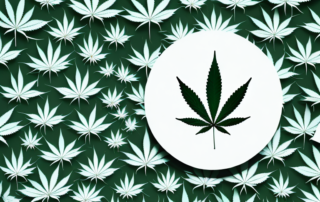A cannabis leaf superimposed on a medical cross