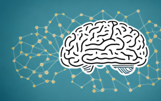 A brain with symbolic representations of thc molecules interacting with neural receptors