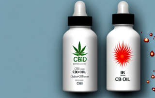 A cbd oil bottle with a dropper