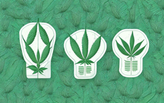 Male and female hemp plants