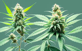 A healthy cannabis plant in full bloom