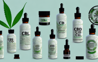 Several different types of cbd oil dropper bottles