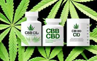Various cbd capsules with a label indicating 10 mg