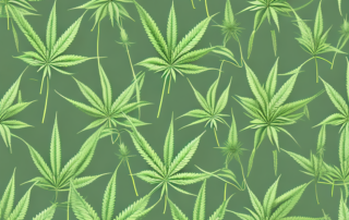 A hemp plant in detail