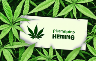 A lush hemp farm with rows of tall