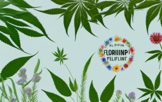 A flourishing hemp plant in a garden setting